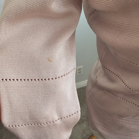 Dana Buchman Silk Cardigan Tank Set Soft Pink Small - Picture 9 of 11